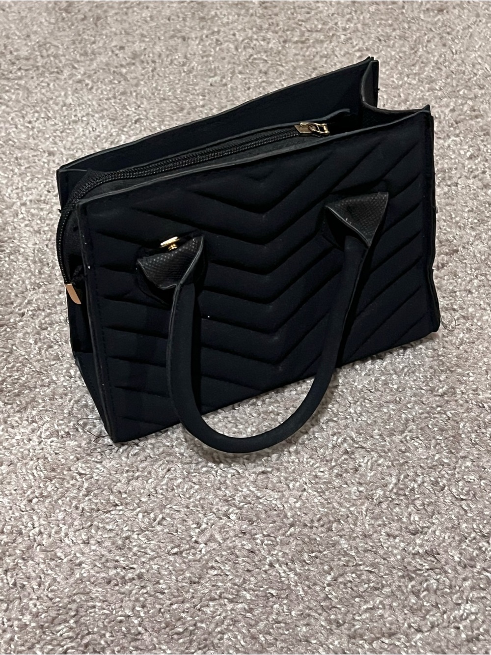 Elegant Black Quilted Mini Bag
